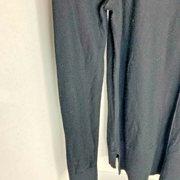 Trouve Womens Sz M Long Sleeve Black Sweater Cashmere Blend Turtleneck 18 in Che - Picture 4 of 5